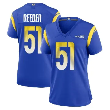 ＃51 Women's Troy Reeder Royal Game Los Angeles Rams Alternate Jersey