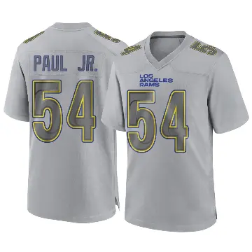 ＃54 Men's Chris Paul Jr. Gray Game Los Angeles Rams Atmosphere Fashion Jersey