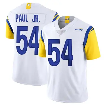 ＃54 Men's Chris Paul Jr. White Limited Los Angeles Rams Vapor Untouchable Jersey