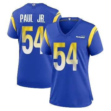 ＃54 Women's Chris Paul Jr. Royal Game Los Angeles Rams Alternate Jersey