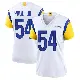 ＃54 Women's Chris Paul Jr. White Game Los Angeles Rams Jersey