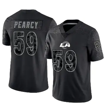 ＃59 Men's Josh Pearcy Black Limited Los Angeles Rams Reflective Jersey
