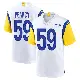 ＃59 Men's Josh Pearcy White Game Los Angeles Rams Jersey