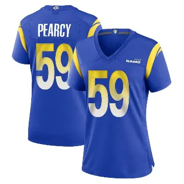 ＃59 Women's Josh Pearcy Royal Game Los Angeles Rams Alternate Jersey