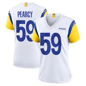 ＃59 Women's Josh Pearcy White Game Los Angeles Rams Jersey