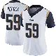 ＃59 Women's Josh Pearcy White Limited Los Angeles Rams Vapor Untouchable Jersey