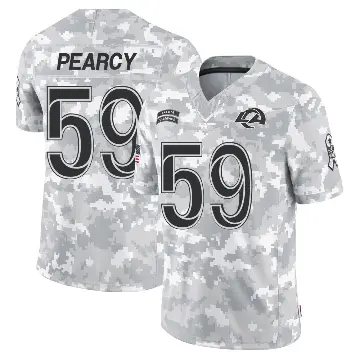 ＃59 Youth Josh Pearcy Arctic Camo Limited Los Angeles Rams 2024 Salute to Service Jersey