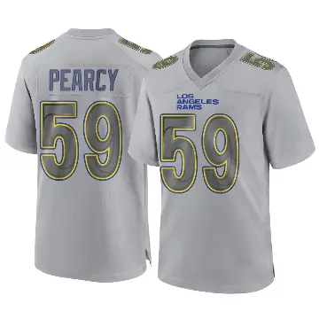 ＃59 Youth Josh Pearcy Gray Game Los Angeles Rams Atmosphere Fashion Jersey