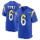 ＃6 Men's Drake Stoops Royal Game Los Angeles Rams Alternate Jersey