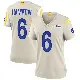 ＃6 Women's Nick Hampton Game Los Angeles Rams Bone Jersey