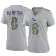 ＃6 Women's Nick Hampton Gray Game Los Angeles Rams Atmosphere Fashion Jersey