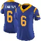 ＃6 Women's Nick Hampton Royal Limited Los Angeles Rams Alternate Vapor Untouchable Jersey