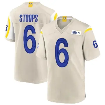 ＃6 Youth Drake Stoops Game Los Angeles Rams Bone Jersey