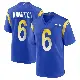＃6 Youth Nick Hampton Royal Game Los Angeles Rams Alternate Jersey