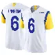 ＃6 Youth Nick Hampton White Limited Los Angeles Rams Vapor F.U.S.E. Jersey