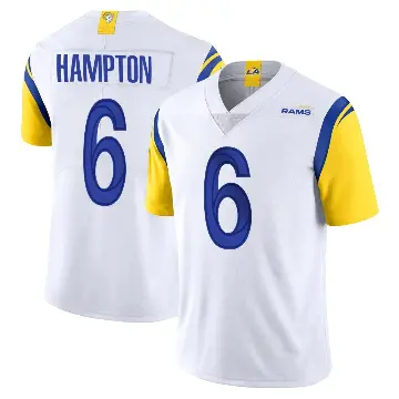 ＃6 Youth Nick Hampton White Limited Los Angeles Rams Vapor Untouchable Jersey