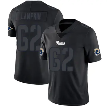 ＃62 Men's Willie Lampkin Black Impact Limited Los Angeles Rams Jersey