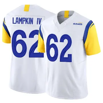 ＃62 Men's Willie Lampkin White Limited Los Angeles Rams Vapor F.U.S.E. Jersey