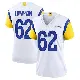 ＃62 Women's Willie Lampkin White Game Los Angeles Rams Jersey