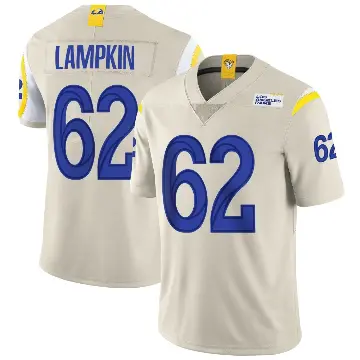 ＃62 Youth Willie Lampkin Limited Los Angeles Rams Bone Vapor Jersey