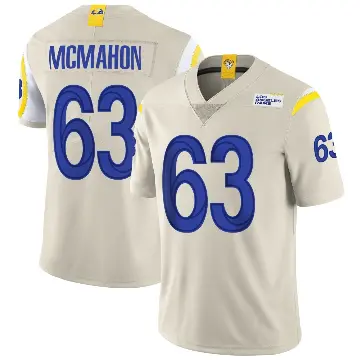 ＃63 Men's Dylan McMahon Limited Los Angeles Rams Bone Vapor Jersey