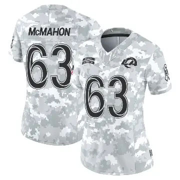 ＃63 Women's Dylan McMahon Arctic Camo Limited Los Angeles Rams 2024 Salute to Service Jersey