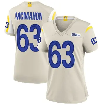 ＃63 Women's Dylan McMahon Game Los Angeles Rams Bone Jersey