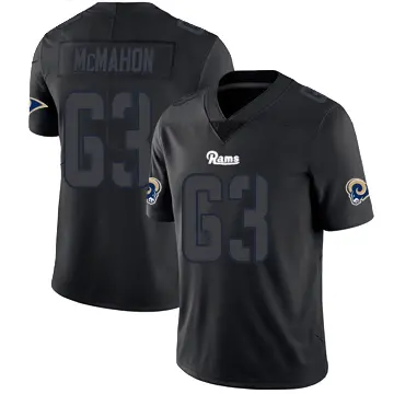 ＃63 Youth Dylan McMahon Black Impact Limited Los Angeles Rams Jersey
