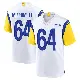 ＃64 Men's Conor McDermott White Game Los Angeles Rams Jersey
