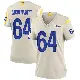 ＃64 Women's Conor McDermott Game Los Angeles Rams Bone Jersey