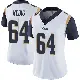 ＃64 Women's Trey Wedig White Limited Los Angeles Rams Vapor Untouchable Jersey