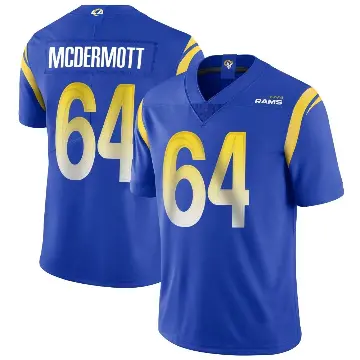 ＃64 Youth Conor McDermott Royal Limited Los Angeles Rams Alternate Vapor Untouchable Jersey