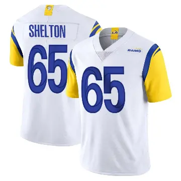 ＃65 Youth Coleman Shelton White Limited Los Angeles Rams Vapor Untouchable Jersey