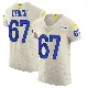 ＃67 Men's Justin Dedich Elite Los Angeles Rams Bone Vapor Jersey