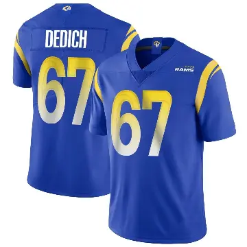 ＃67 Men's Justin Dedich Royal Limited Los Angeles Rams Alternate Vapor Untouchable Jersey