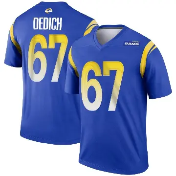 ＃67 Youth Justin Dedich Royal Legend Los Angeles Rams Jersey