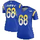 ＃68 Women's David Quessenberry Royal Legend Los Angeles Rams Jersey