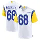 ＃68 Youth David Quessenberry White Game Los Angeles Rams Jersey