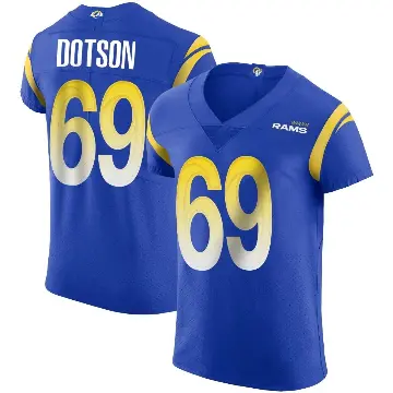 ＃69 Men's Kevin Dotson Royal Elite Los Angeles Rams Alternate Vapor Untouchable Jersey