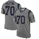 ＃70 Men's KT Leveston Gray Legend Los Angeles Rams Inverted Jersey