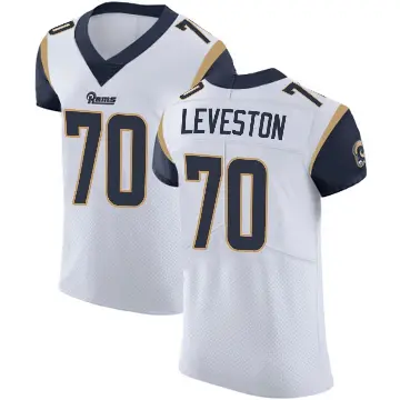 ＃70 Men's KT Leveston White Elite Los Angeles Rams Vapor Untouchable Jersey