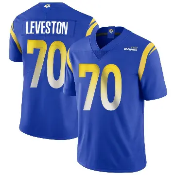 ＃70 Youth KT Leveston Royal Limited Los Angeles Rams Alternate Vapor Untouchable Jersey