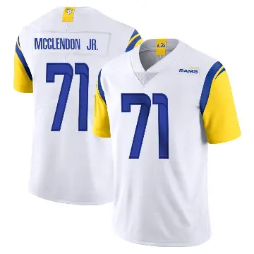 ＃71 Men's Warren McClendon Jr. White Limited Los Angeles Rams Vapor Untouchable Jersey