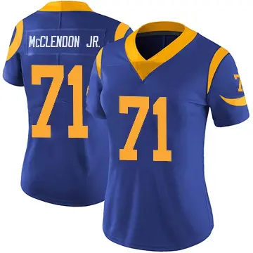 ＃71 Women's Warren McClendon Jr. Royal Limited Los Angeles Rams Alternate Vapor Untouchable Jersey