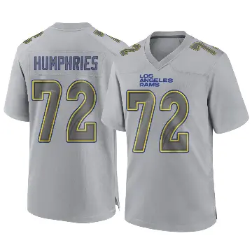 ＃72 Men's D.J. Humphries Gray Game Los Angeles Rams Atmosphere Fashion Jersey