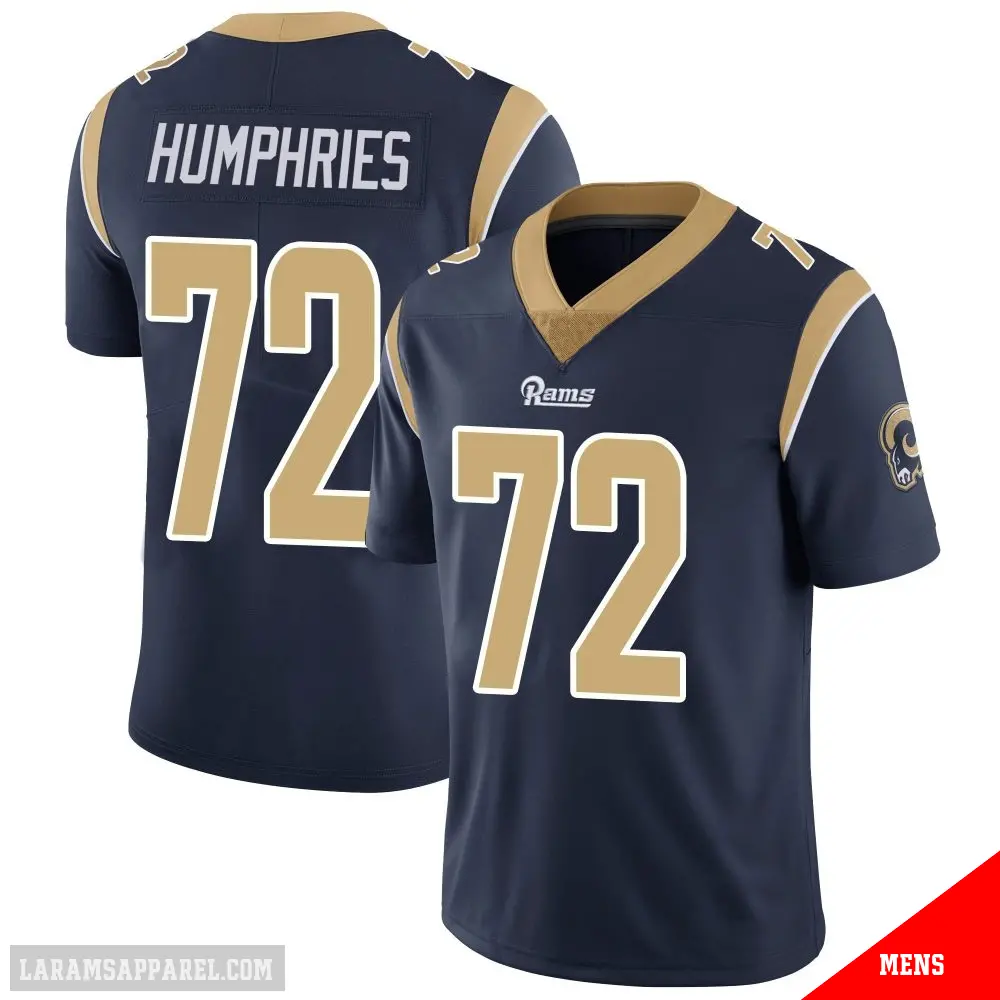 ＃72 Men's D.J. Humphries Navy Limited Los Angeles Rams Team Color Vapor Untouchable Jersey
