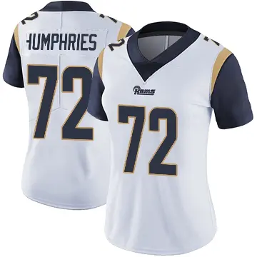 ＃72 Women's D.J. Humphries White Limited Los Angeles Rams Vapor Untouchable Jersey