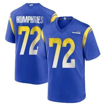 ＃72 Youth D.J. Humphries Royal Game Los Angeles Rams Alternate Jersey