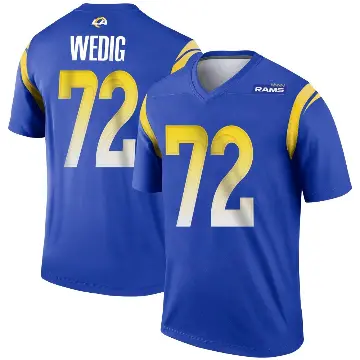 ＃72 Youth Trey Wedig Royal Legend Los Angeles Rams Jersey