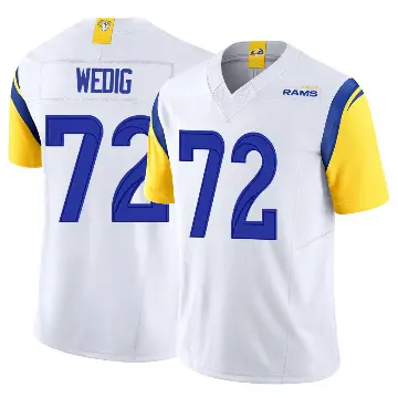 ＃72 Youth Trey Wedig White Limited Los Angeles Rams Vapor F.U.S.E. Jersey